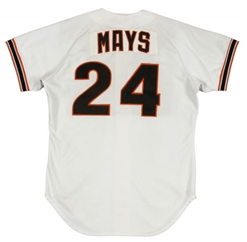 1986 Willie Mays Game Used and Signed San Francisco Giants Home Coaches Jersey (MEARS A-10)